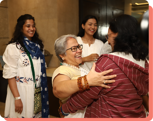 Sharda Karve with Art of Healing workshop students